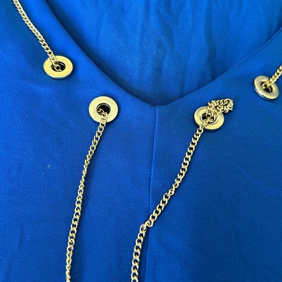 Chico’s blue blouse with gold chain - Picture 9 of 9
